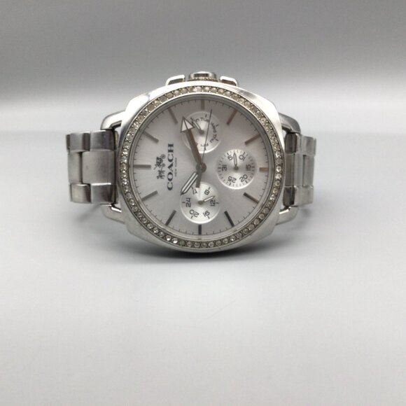 Coach Boyfriend Watch Women 40mm Stainless Multifunction New Battery 6.75" - Picture 5 of 13